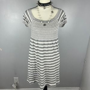 babydoll striped grey dress